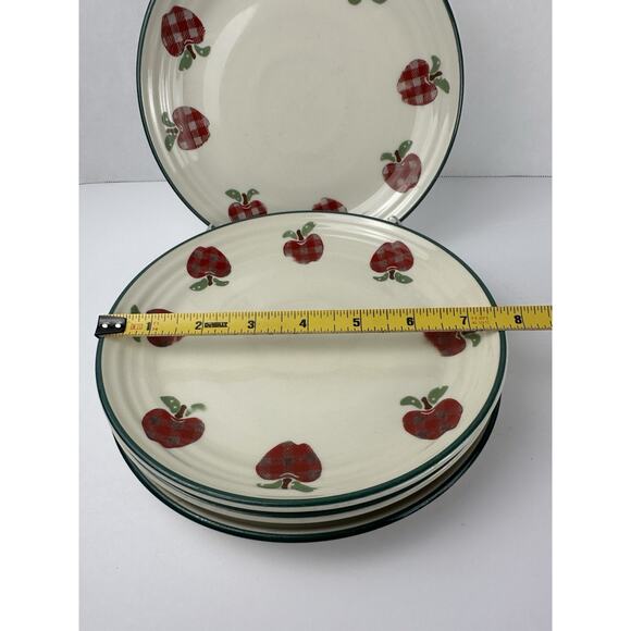 Applejack 7 3/4" Salad Plates Ingleman Design Set Of 3 International China - Picture 5 of 6